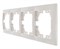 Рамка LEZARD Мира, четырехместная, белый, горизонтальная 21322