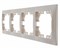 Рамка LEZARD Мира, четырехместная, жемчужно-белый перламутр, горизонтальная 64337