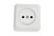 Розетка TDM Ладога SQ1801-0113, одноместная, накладная, белая, без заземления 63572
