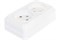 Розетка UNIVersal Олимп О0102, двухместная, накладная, белая, без заземления 17472