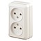 Розетка ЭРА Intro Quadro 2-203-02, двухместная, накладная, слоновая кость, без заземления 49873 Розетка ЭРА Intro Quadro 2-203-02, двухместная, накладная, слоновая кость, без заземления 49873