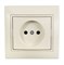 Розетка LEZARD MIRA 701-0303-121, одноместная, встраиваемая, кремовая, без заземления 21323 Розетка LEZARD MIRA 701-0303-121, одноместная, встраиваемая, кремовая, без заземления 21323
