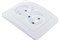 Розетка MAKEL Mimoza 12017, двухместная, встраиваемая, белая, без заземления 17325