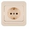 Розетка MAKEL Mimoza 25008, одноместная, встраиваемая, бежевая, с заземлением 66601 Розетка MAKEL Mimoza 25008, одноместная, встраиваемая, бежевая, с заземлением 66601