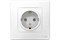 Розетка SYSTEM ELECTRIC Blanca BLNRS001011, одноместная, встраиваемая, белая, с заземлением 41398 - фото 103077