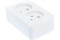Розетка SYSTEM ELECTRIC Blanca ВLNRA000211, двухместная, встраиваемая, белая, без заземления 41394