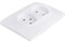 Розетка SYSTEM ELECTRIC Blanca ВLNRS000021, двухместная, встраиваемая, белая, без заземления 41401