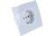 Розетка UNIVersal Бриллиант 7947625, одноместная, встраиваемая, белая, с заземлением 21735