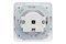 Розетка UNIVersal Валери В0022, одноместная, встраиваемая, белая, без заземления, с защитными шторками, еврослот 9931