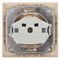 Розетка ЭРА Intro Plano 1-202-04, одноместная, встраиваемая, шампань, c заземлением 53962
