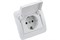 Розетка стационарная UNIVersal Валери В0029, одноместная, 16А, 220В, IP20, встраиваемая, белый, с заземлением, с защитной крышкой, еврослот 8276