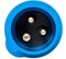 Вилка прямая EKF PROXIMA 013, 2Р+Е, 16А, 220В, IP44, с заземлением, переносная, синяя 4167