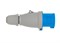 Вилка прямая EKF PROXIMA 013, 2Р+Е, 16А, 220В, IP44, с заземлением, переносная, синяя 4167