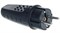 Вилка прямая UNIVersal 602227, 2Р+РЕ, 16А, 220-240В, IP44, с заземлением, каучук, черная 51060 - фото 103557