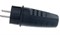 Вилка прямая UNIVersal 602227, 2Р+РЕ, 16А, 220-240В, IP44, с заземлением, каучук, черная 51060