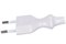 Вилка прямая ЭРА V2 Б0019184, 6А, 230В, IP20, без заземления, прямой ввод, белая 65083