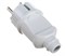 Вилка прямая ЭРА Vx2-W Б0039673, 16А, 220-230В, IP20, с заземлением, белая 62900