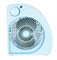 Тепловентилятор Hyundai H-FH5-20-U9202, 1.3кВт, спиральный нагреватель, голубой 41618