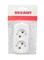 Колодка для удлинителя REXANT 11-8701, двухместная, 6А, 250В, IP20, без заземления, белая 68426