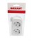 Колодка для удлинителя REXANT 11-8702, двухместная, 10А, 250В, IP20, с заземлением, белая 68425