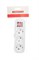 Колодка для удлинителя REXANT 11-8705, трехместная, 6А, 250В, IP20, без заземления, с выключателем, белая 68430