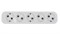 Колодка для удлинителя UNIVersal Е205, пятиместная, 10А, 250В, IP20, без заземления, белая 64359