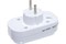 Разветвитель/тройник UNIVersal А202, двухместный, без заземления, плоский, белый 4552