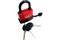 Замок навесной VETTORE HG 376 red/black, 70мм, влагозащищенный корпус, чугун, цилиндровый 73731