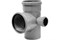 Крестовина двухплоскостная для внутренней канализации, 110/110/50, 87 градусов, левая, полипропиленовая, серая 4931