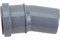 Отвод для внутренней канализации,  50мм, 15 градусов, полипропиленовый, серый 17