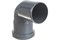 Отвод для внутренней канализации,  50мм, 87 градусов, полипропиленовый, серый 8