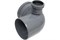 Отвод для внутренней канализации, 110мм, 45 градусов, с правым патрубком, полипропиленовый, серый 65119