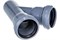 Тройник для внутренней канализации,  40х40мм, 45 градусов, полипропиленовый, серый 17607