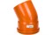 Отвод для наружной канализации, 110мм, 30 градусов, полипропиленовый, оранжевый 48859