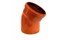 Отвод для наружной канализации, 110мм, 30 градусов, полипропиленовый, оранжевый 48859