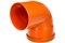 Отвод для наружной канализации, 110мм, 87 градусов, полипропиленовый, оранжевый 12490