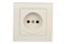 Розетка UNIVersal Бриллиант, одноместная, встраиваемая, без заземления, слоновая кость 71608