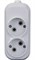 Колодка для удлинителя TOKOV ELECTRIK TKE-C01-RU2-Z, двухместная, 10А, 250В, IP20, 2200Вт, без заземления, АБС-пластик, белый 91267
