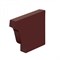 Заглушка желоба водосточного, 230мм, квадратная, правая, оцинкованная сталь с покрытием, RAL 3005 вишня 8180