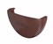 Заглушка желоба водосточного, 125/82мм, пластиковая ПВХ, RAL 8017 коричневая 30959