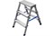 Лестница стремянка СИБИН 38825-03, двухсторонняя, 3 ступени, высота 2.75м, алюминиевая 47164