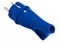 Вилка прямая UNIVersal 3040, 16А, 250В, IP44, с заземлением, каучук, с ушком, синяя, (еврослот) 84178