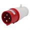 Вилка прямая ЭРА V-16-3P-PE-IP44 014 Б0032850, 3Р+РЕ, 16А, 380В, IP44, с заземлением, переносная, красная 90539