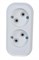 Колодка для удлинителя MAKEL 101, двухместная, 10А, 250В, IP20, 2200Вт, без заземления, АБС-пластик, белый 88196