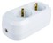 Колодка для удлинителя MAKEL 111, двухместная, 16А, 250В, IP20, 2200Вт, с заземлением, АБС-пластик, белый 88198