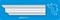 Плинтус потолочный ФОРМАТ 06004Е, экструдированный, белый, 2м - фото 17063