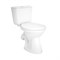 Унитаз-компакт Бриз, нижняя подводка, косой выпуск, однорежимная арматура, сиденье полипропилен, белый 27270