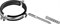 Крепеж-хомут сантехнический 1 1/4 дюйма, с резиновым уплотнителем, шурупом и дюбелем, 40-44мм, металлический оцинкованный - фото 31658