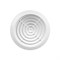 Решетка вентиляционная EVENT ПКС170/125, диаметр 125мм, с концентрическими жалюзи, круглая, пластиковая, белая - фото 42285