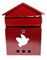 Ящик почтовый Домик Голубь, 350x240мм, вишня, с замком - фото 48564